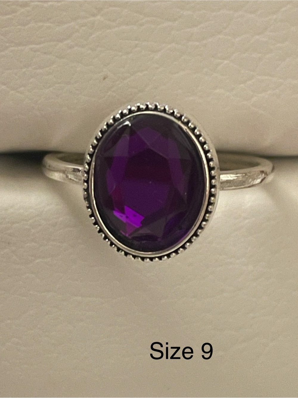 Purple Oval Ring - Size 9